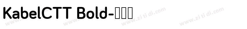 KabelCTT Bold字体转换